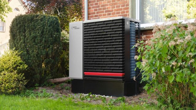 Modern residential heat pump unit, available to buy on deposit